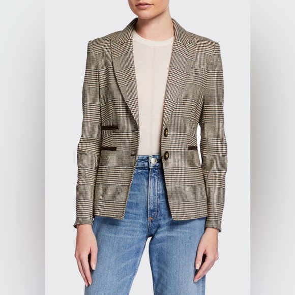 Veronica Beard Jackets & Blazers - Veronica Beard Hudson Check Dickey Jacket in Natural Plaid, Size 4
